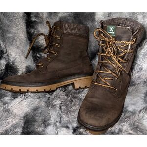 Kamik Rogue Winter Snow Ankle Boots Leather Waterproof Girls Women's Sz 5 Brown